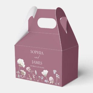 Elegant Wildflower Floral Flowers Wedding Favour Box