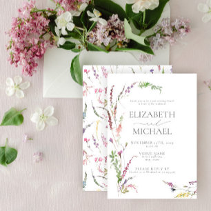 Elegant Wildflower Floral Post Wedding Brunch Invitation