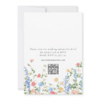 Elegant Wildflower Floral QR Code RSVP Wedding