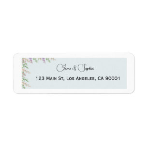 Elegant Wildflower FloralWeddingReturnAddressLabel