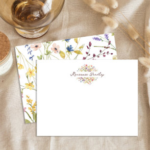 Elegant Wildflower Frame Border  Card