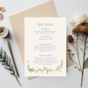 Elegant Wildflower Garden Floral Enclosure Card