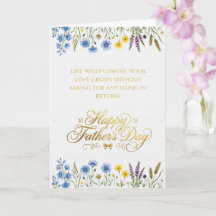 Elegant Wildflower Gold Father's Day Dad