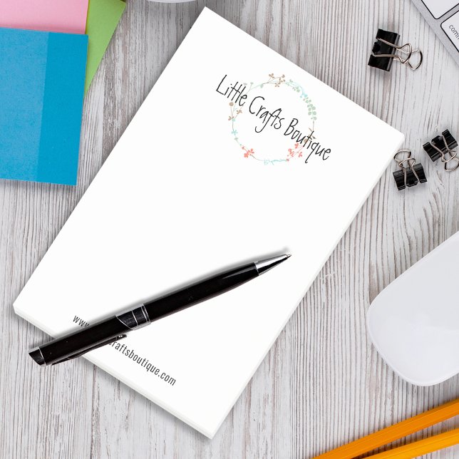 Elegant Wildflower Line Art Wreath Post-it Notes (Elegant Wildflower Line Art Wreath Post-it Notes)