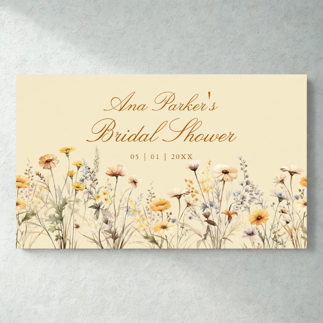 Elegant Wildflower Love Is In Bloom Bridal Shower Poster (Creator Uploaded)