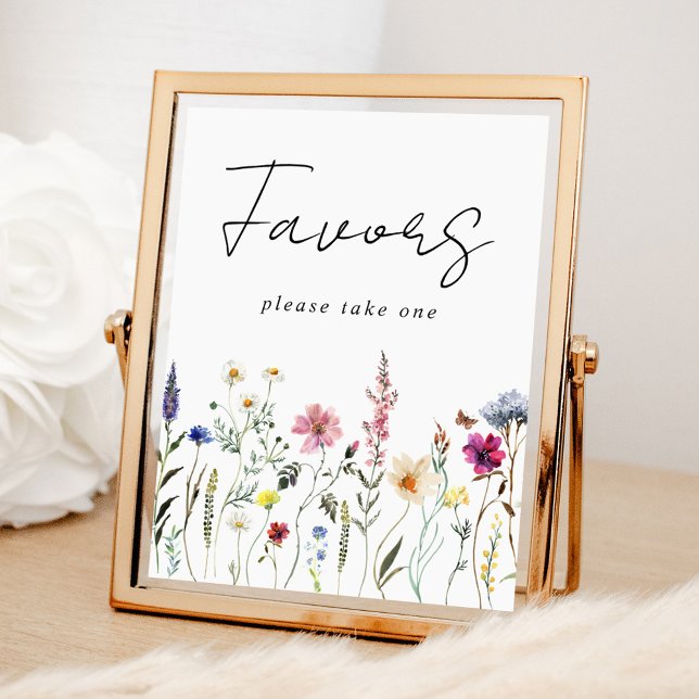 Elegant Wildflower Meadow Favours Sign (Creator Uploaded)