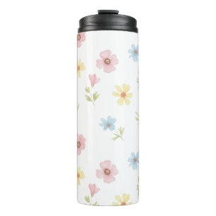 Elegant Wildflower Meadow Insulated Flask - Soft  Thermal Tumbler