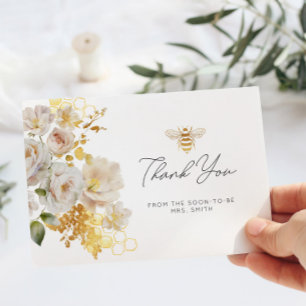 Elegant wildflower meant to bee thank you card