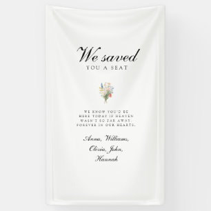 Elegant Wildflower Memorial Wedding Banner
