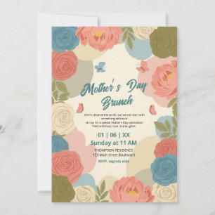 Elegant Wildflower Mother's Day Brunch Invitation 