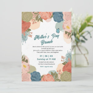 Elegant Wildflower Mother's Day Brunch Invitation 