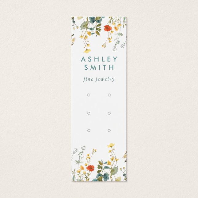 Elegant Wildflower Multiple Earring Display Card (Front)