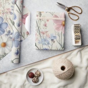 Elegant Wildflower Pattern Wrapping Paper