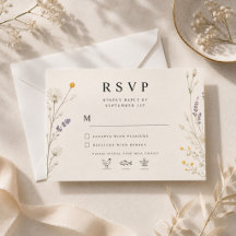 Elegant Wildflower RSVP Card