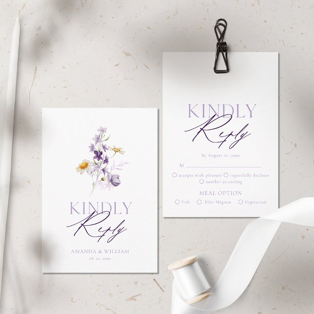 Elegant Wildflower RSVP Card (Creator Uploaded)