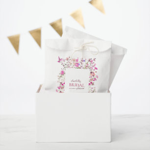 Elegant Wildflower Ruby Rose Bridal Shower Favour Bags