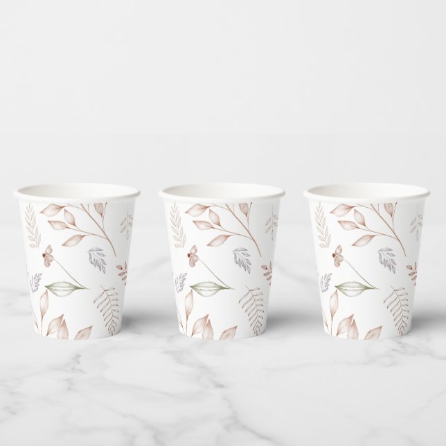 Elegant Wildflower Rustic Floral Garden Paper Cup (Multi)