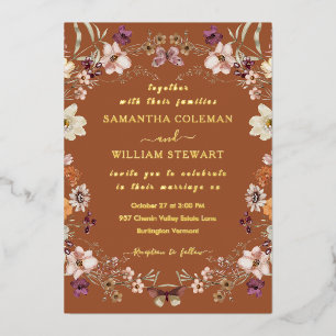 Elegant Wildflower Rustic Terracotta Wedding