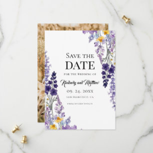 Elegant Wildflower Rustic Wedding Save The Date