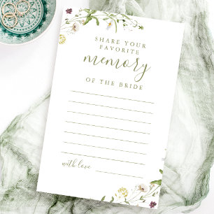 Elegant Wildflower share a memory bridal shower