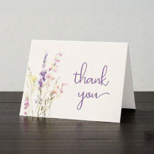 Elegant Wildflower Watercolor All Occasion Thank You Card