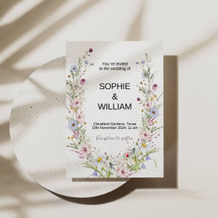 Elegant Wildflower Wedding Collection  Invitation
