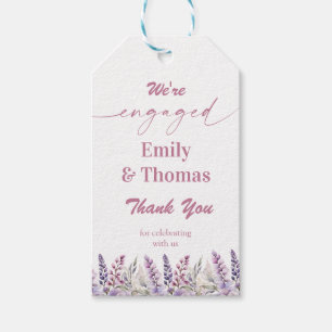 elegant wildflower wedding engagement gift tags