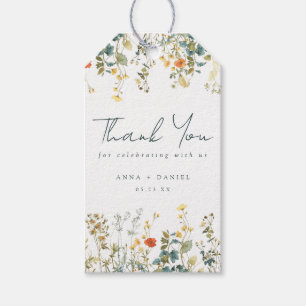 Elegant Wildflower Wedding Gift Tags
