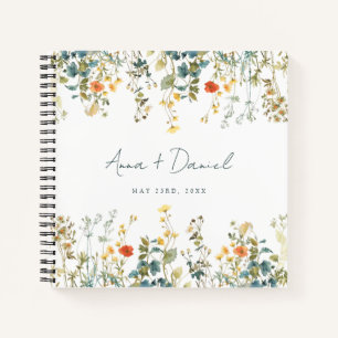 Elegant Wildflower Wedding Guest Book