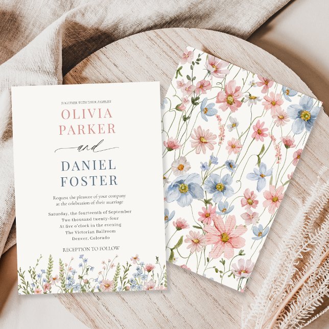 Elegant Wildflower Wedding Invitation (Creator Uploaded)