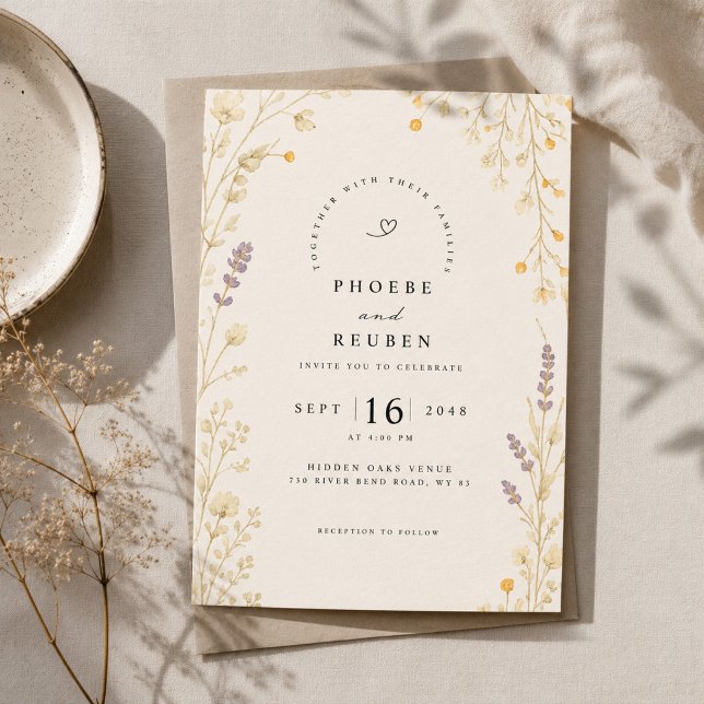 Elegant Wildflower Wedding  Invitation (Creator Uploaded)