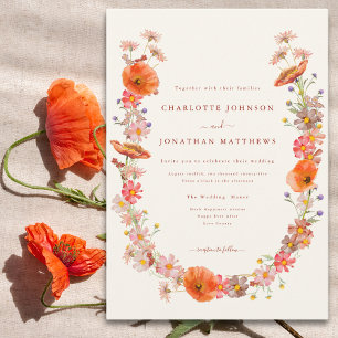 Elegant Wildflower Wedding Invitation