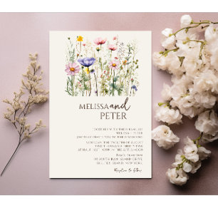 Elegant Wildflower Wedding Invitation