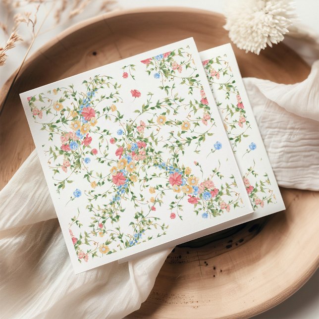 Elegant Wildflower Wedding  Napkin (Creator Uploaded)