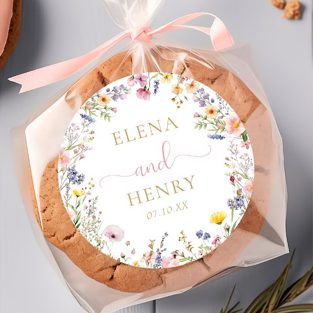 Elegant Wildflower Wedding Sticker (Creator Uploaded)