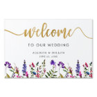 Elegant Wildflower welcome outdoor sign