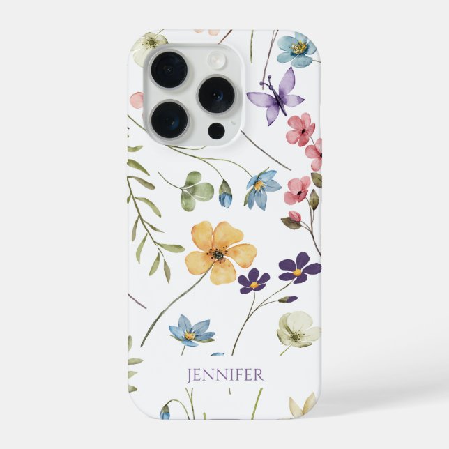Elegant Wildflower Wild Flower Floral Custom iPhone Case (Back)