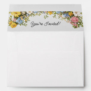 Elegant Wildflower You're invited Envelope