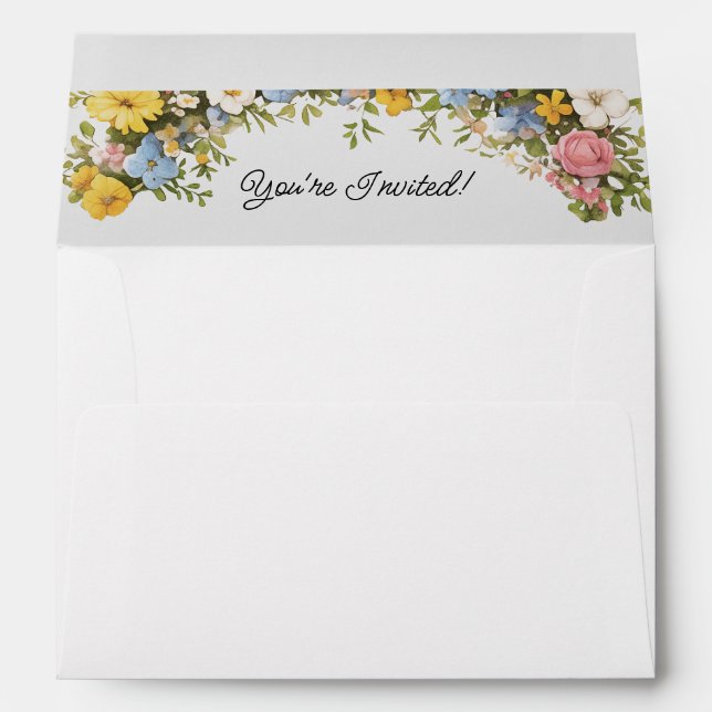 Elegant Wildflower You're invited  Envelope (Back (Bottom))