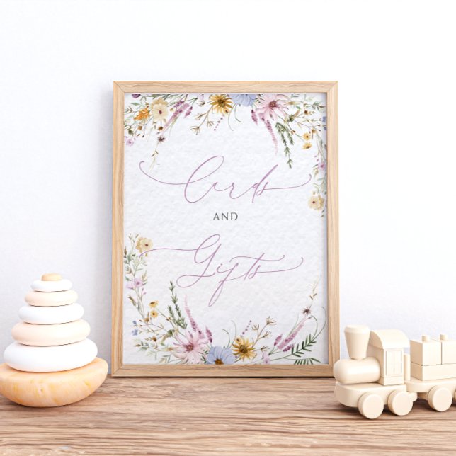 Elegant Wildflowers Baby Shower Cards and Gifts Poster (Creator Uploaded)
