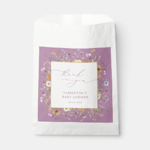 Elegant Wildflowers Baby Shower Thank You Favour Bags