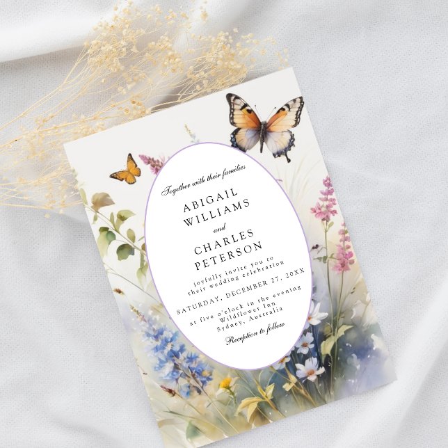 Elegant Wildflowers bloom bouquet  Invitation (Creator Uploaded)