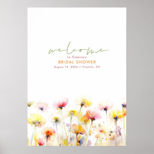 Elegant Wildflowers Boho Welcome Sign