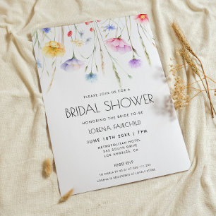 Elegant Wildflowers Bridal Shower Invitation