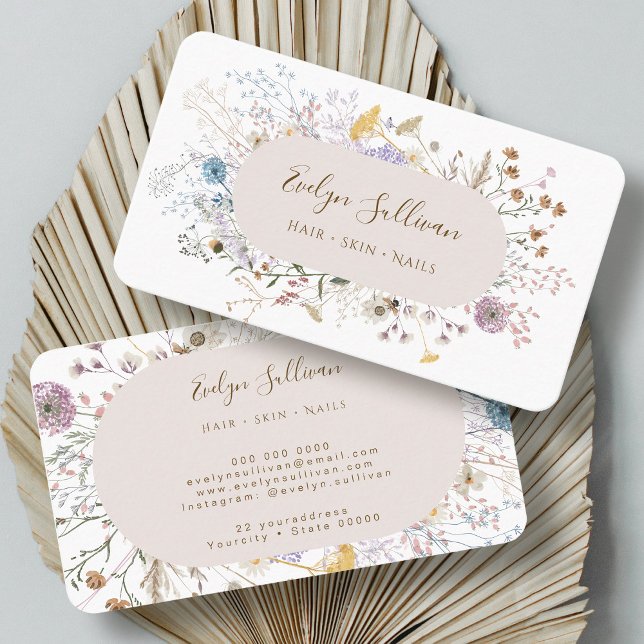 Elegant wildflowers business card (Creator Uploaded)