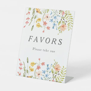  Elegant Wildflowers Garden Wedding Favours Sign