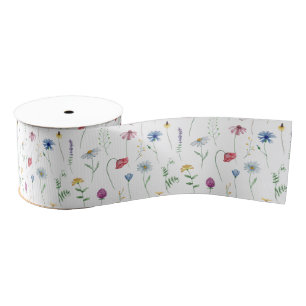 Elegant Wildflowers Grosgrain Ribbon