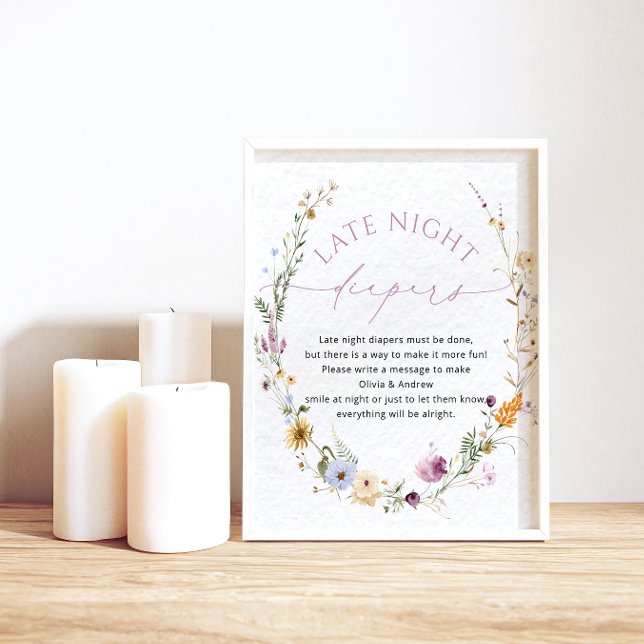 Elegant Wildflowers Late Night Diapers Poster (Creator Uploaded)