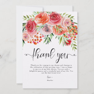 Elegant Wildflowers Spring Summer Thank You Card