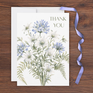 Elegant Wildflowers Thank You Card